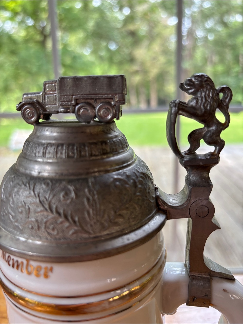 Vintage Beer Stein 6th Transportation Battalion 1958 Given To Honorary Member - Picture 2 of 16